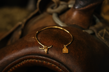 Load image into Gallery viewer, Country Charm Cuff Bracelet - 18k gold plated sterling silver