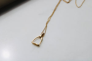 Stirrup Necklace - 18ct Gold Plated (two week wait time)