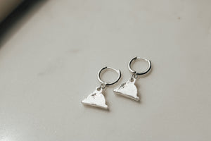 Mini Shepherd Whistle Hoops - Sterling Silver