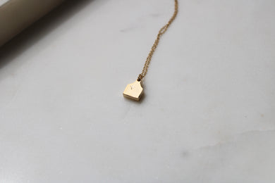 Mini Cattle Tag Necklace - 18ct Gold Plated