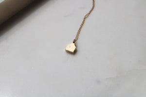 Mini Cattle Tag Necklace - 18ct Gold Plated