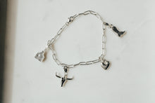 Load image into Gallery viewer, Cattle Country Charm Bracelet - Sterling Silver