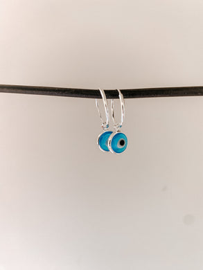 Sterling Silver Evil Eye Earrings