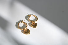Load image into Gallery viewer, Heart Hoops - 18k Gold Plated Sterling Silver