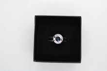 Load image into Gallery viewer, Silver Bullet Ring - Sterling Silver - Dark Blue Spinel