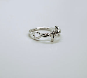 Barbed Wire Ring - Sterling Silver