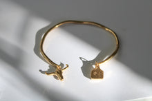 Load image into Gallery viewer, Country Charm Cuff Bracelet - 18k gold plated sterling silver