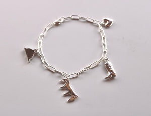 Shepherd Country Charm Bracelet - Sterling Silver (on back order)