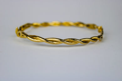 Barbed Wire Bangle - 18k Gold Plated Sterling Silver