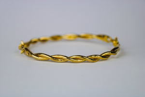 Barbed Wire Bangle - 18k Gold Plated Sterling Silver
