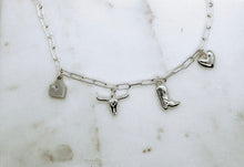 Load image into Gallery viewer, Cattle Country Charm Necklace - Sterling Silver - Longhorn