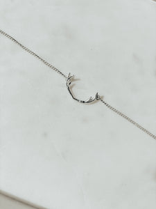 Antler Choker Necklace in Sterling Silver