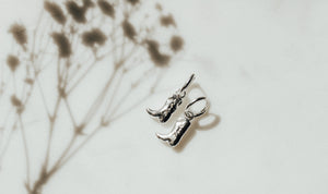 Cowboy Boots Earrings - Sterling Silver