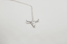 Load image into Gallery viewer, Long Horn Necklace - Sterling Silver