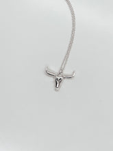 Load image into Gallery viewer, Long Horn Necklace - Sterling Silver