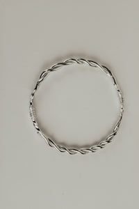 Barbed Wire Bangle - Sterling Silver - shipping in two weeks