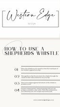 Load image into Gallery viewer, Gold Flake Shepherds Whistle - functioning whistle