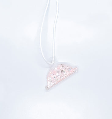 Pink Glitter Shepherds Whistle - functioning whistle